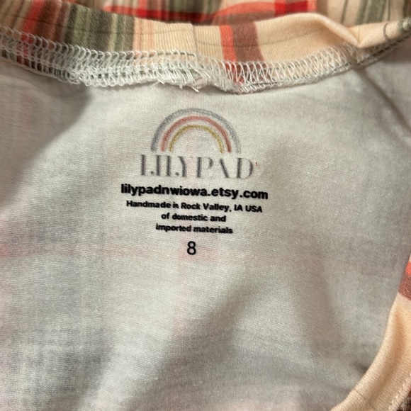 NEW Lily Pad Cream Red and Green Drop Waist Dress - Picture 4 of 5